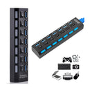 Hub USB 2.0 com 7 portas para pendrive externo