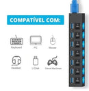 Hub USB 2.0 com 7 portas para pendrive externo